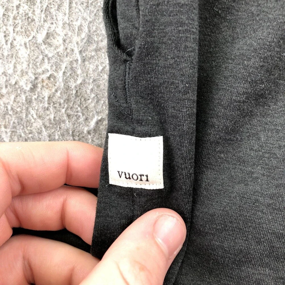 Vuori Sweatpants Womens Medium Black Jersey Wide Leg Pockets Lounge - Picture 6 of 10